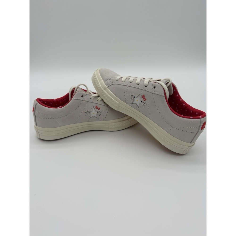 Converse Hello Kitty x One Star Suede Top Low White-Size 6.5-Rare Collaboration - Picture 2 of 11